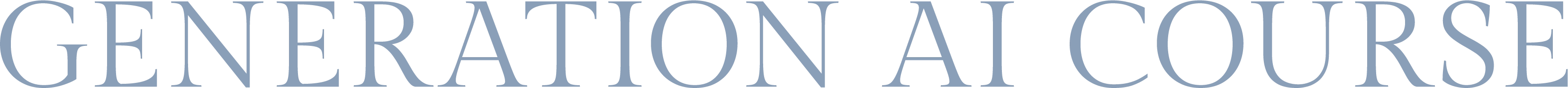 GENERATION AI COURSE